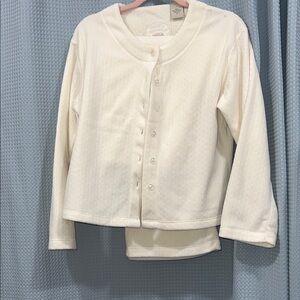 Vintage Laura Ashley PJ SET pants + button down long sleeve